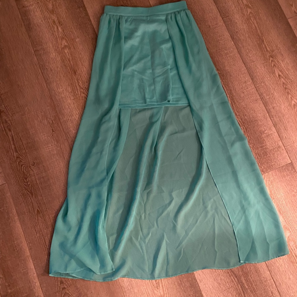 Teak maxi skirt